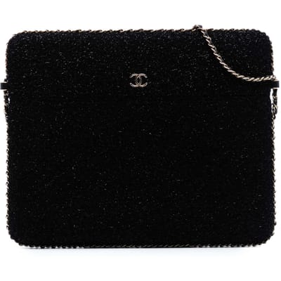 Tweedehands Cc Tweed Ketting Tablet Houder Schoudertas