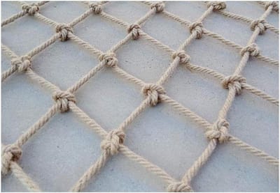 XCYYBB Children Safety Anti-Fall Rope Net - Jute Twine String Netting Garden Mesh Netting Hemp Rope Net Decoration Bird Climbing Rope Net Diameter 16mm, Mesh 15cm-Hemp Rope 2x2m (6.6x6.6ft)