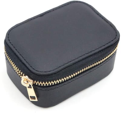 Dailygoody - Sieradenbox - Zwart Faux Leer Organisator voor Ringen, Oorbellen en Kettingen