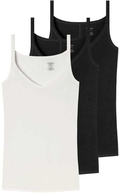 Schiesser Dames spaghettitop 3 pack Personal Fit