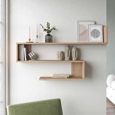 Wandplank Kitee 120x14,5x71,5cm eiken