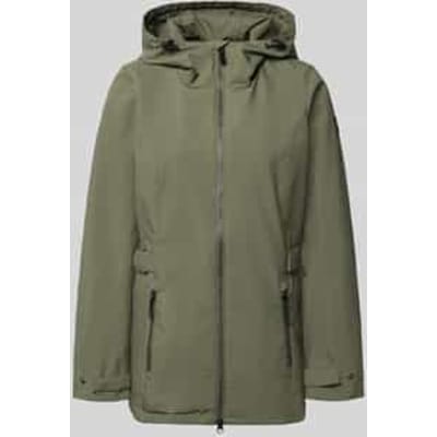 regular fit regenjas met logodetail