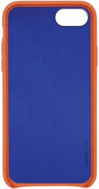 BeetleCase, Hoesje geschikt voor iPhone 6 / 7 / 8 / SE 2020 - Leer, Oranje