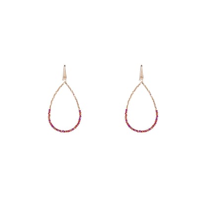 Day&Eve by Go Dutch Label Oorhangers Elegant Beads Drop Fuchsia
