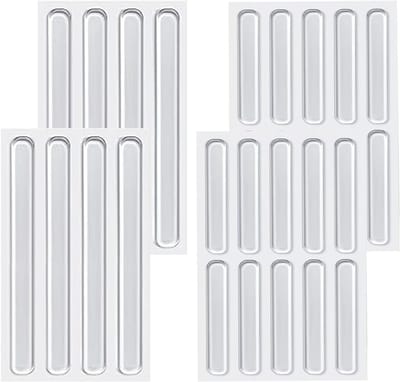 Set van 28 Zelfklevende Rubber Buffers voor Meubels en Deuren - Transparante Bescherming in 2 Maten (63 x 10 mm, 150 x 15 mm) voor Krassen en Geluiddemping