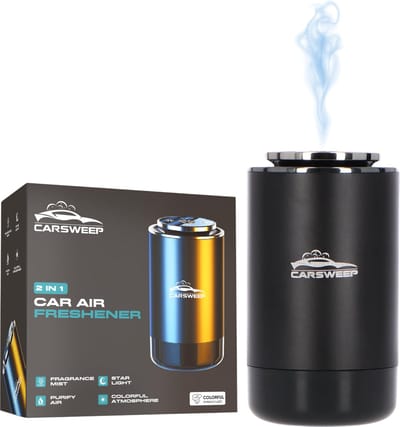 Carsweep® Auto Parfum - Auto luchtverfrisser - Auto Geurverfrisser - Inclusief sfeer verlichting - White tea