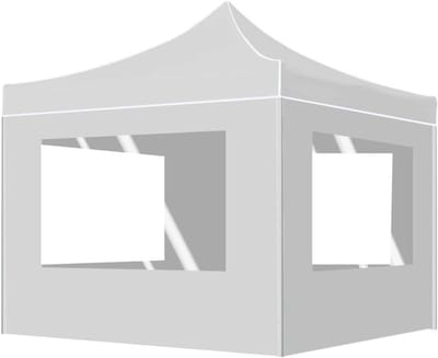 Opvouwbaar Paviljoen - Partytent Tuin - Feestelijke Bijeenkomst - Aluminium Frame - 2 x 2 Meter - Wit