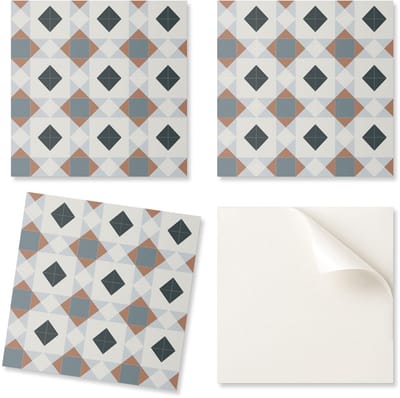 Decoratieve vinyltegels met afbeeldingen voor keuken of badkamer, geometrisch tegelpatroon, 20x20x20 cm