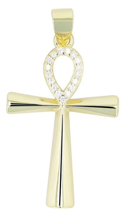 AKZENT Akzent dames hanger "Ankh" van 925 Sterlingzilver, gerhodineerd, duurzaam