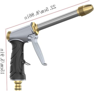 Tuinsproeier, Slangpistool, Waterpistool voor Tuin en Gazon, Auto Waxen en Dierenverzorging (Zilver)