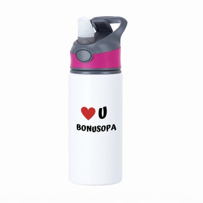 Hacebo® - love u bonusopa waterfles met rietje roze - Opa - de liefste opa - verjaardag - cadeautje voor opa - opa artikelen - kado - geschenk - water fles - 650ML
