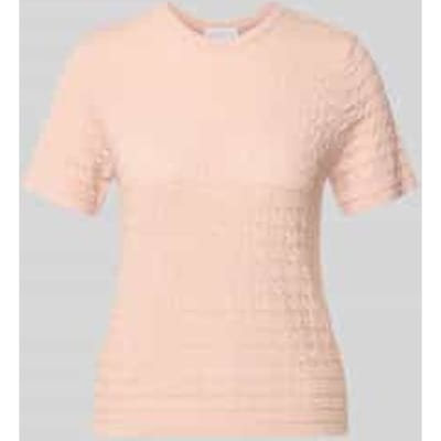 Gebreid shirt van viscosemix met ronde hals