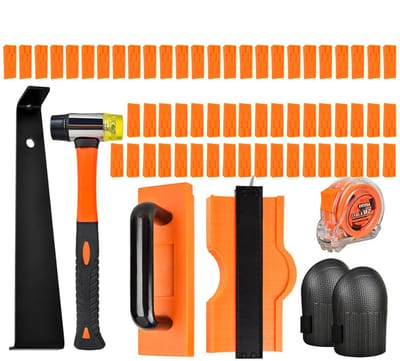 Laminaat Vloer Leggereedschap Set - Hamper en Klopblok Set | Gereedschap voor Laminaat en Houtvloeren,Voor Werkplaats En Thuis Gebruik Bij Plint Plank Projecten Ondervloer Voorbereiding En Onderlegger