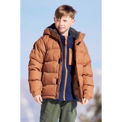 Mountain Warehouse Kinder/Kids Sneeuw Borg Gevoerd Thermisch Gewatteerd Jasje (Tan)