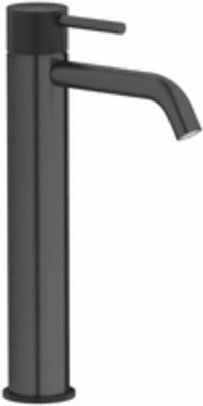 Plieger Roma wastafelkraan verhoogd met waste 27.2cm gebosteld zwart chroom