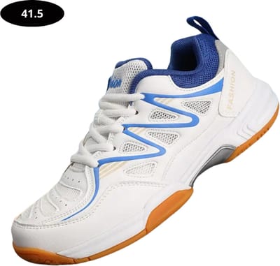Bovista Tennisschoenen - Heren - Dames - Tenniskleding - Indoor - Outdoor - Wit & Blauw - Maat 41.5