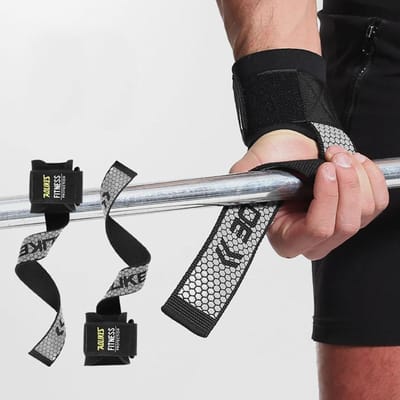 Aolikes Polsbanden voor Gewichtheffen Bodybuilding Powerlifting Krachttraining Fitness Halters Workout Ondersteuning grijze kleur