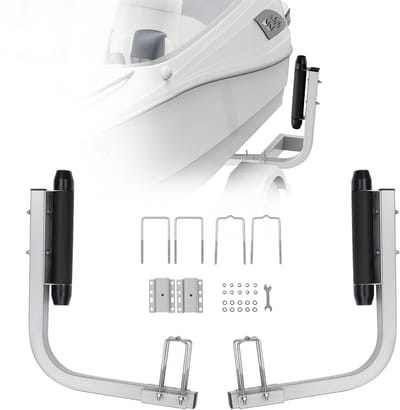 Bootaanhangergeleider- 52-1 cm verstelbare aanhangergeleiders- 2 stuks roestvrije gegalvaniseerde stalen aanhangergeleiders- robuust rolgeleidingsontwerp- voor ski-- vis- of zeilbootaanhanger