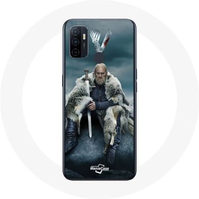 Coque pour Oppo A53 - MANIACASE - Vikings Saison 6 - Ragnar Lothbrok - Gris - Rigide gris