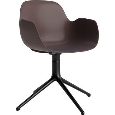 Normann Copenhagen Form Draaifauteuil - NormannCopenhagenFormBrown - aluminium zwart