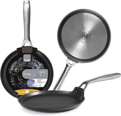 Pannenkoekenpan - Koekenpan - Pannenkoeken Bakken - Volledige Inductie Bodem - 26 cm - Zwart