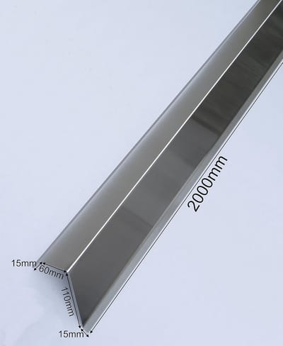 Dakafsluitingsplaat - Gevelplaat Hoek - Dakrand Afwerken - Aluminium blank zilver - 200 cm lang - Naturel