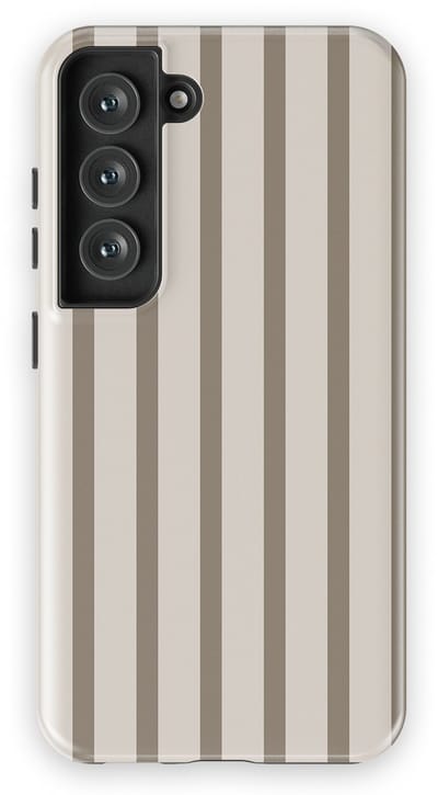 DripCase Gestreept Hoesje Samsung Galaxy S23 | Backcover met Mag | Stripes Motief | Trendy Case Samsung Galaxy S23 met Strepen Linen Wood