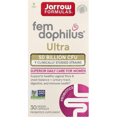 Jarrow Formulas, Fem-Dophilus® Ultra, 30 vegetarische capsules