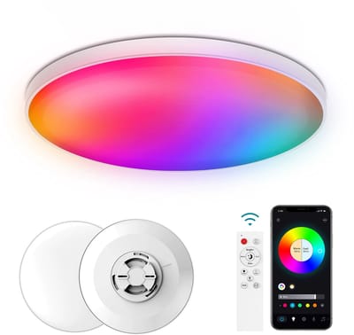LED Plafondlamp 30Cm - LED Badkamerlamp - RGB Plafondlampen 2700K-6500K - Bluetooth - Smart App & Afstandsbediening - 2.4GHz WiFi - Voice-controle - Voor Keuken, Badkamer, Woonkamer - Verlichting overkapping - Plafonniere - Plafond lamp
