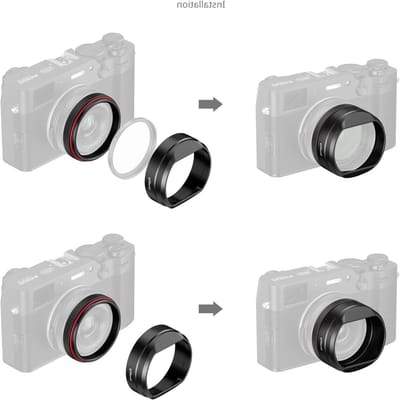 Schaduwkap voor FUJIFILM X100VI / X100V - Bescherming, Vermindert Reflecties, Verbeterde Beeldkwaliteit (Zwart) 5848