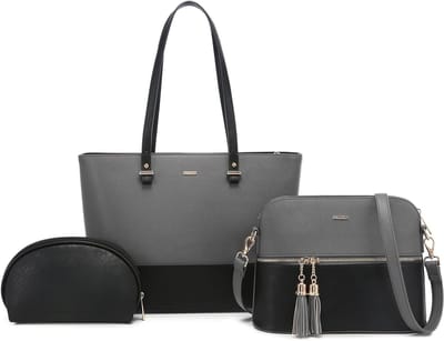 Stijlvolle Dames Shopper Handtas Set voor Dagelijks Gebruik, Ruime Schoudertas en Handtassen voor Werk en Vrije Tijd