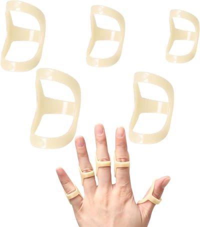 5-delige Ovale Vinger Splint en Vingerbeschermer voor Artritis, Trigger Finger en Vingerondersteuning met Maten 5, 6, 7, 8 en 9