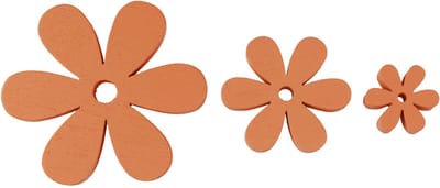 Strooidecoratie hout bloemen bloesem oranje zomer Ø2–6cm 20 st, 20 Stü