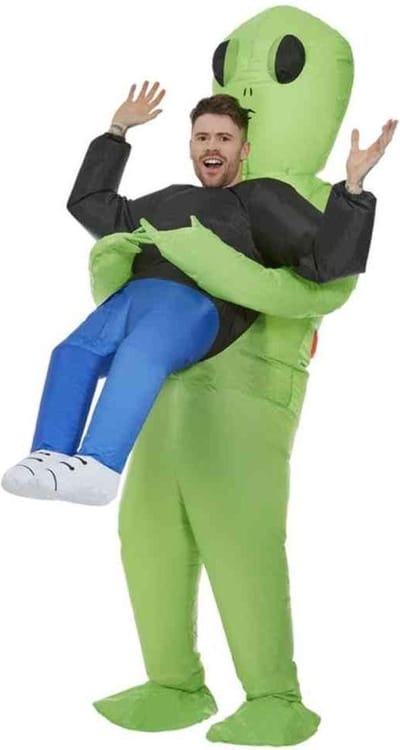 Smiffys - Inflatable Alien Abduction Kostuum - Groen