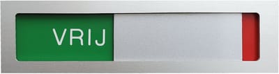 GM-249-1 20x10cm Schuifbordje aluminium mat groen/rood
