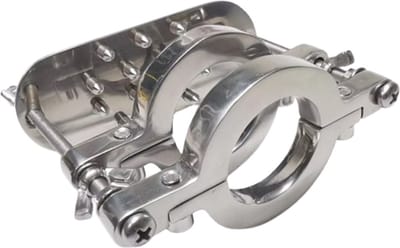 Dubbele Ballencrusher met Spikes - RVS - Scrotum - Balzak - Crusher - Brancard - BDSM
