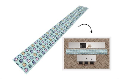 Keukenloper - Keukenmat - Design - Winter - Pinguïn - 400x50 cm - Keuken vloerkleed