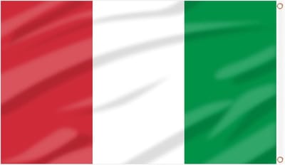 Italiaanse Vlag 5ft x 3ft voor Nationale Dag Decoraties, Dubbelzijdige Vlaggen met Messing Oogjes voor Feestelijke Evenementen en Wereldbeker 2023 (2 Stuks)