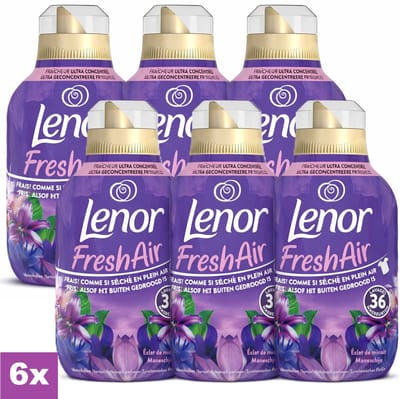 Lenor Fresh Air Maneschijn Wasverzachter - 6 x 36 Wasbeurten - 6 x 504ml