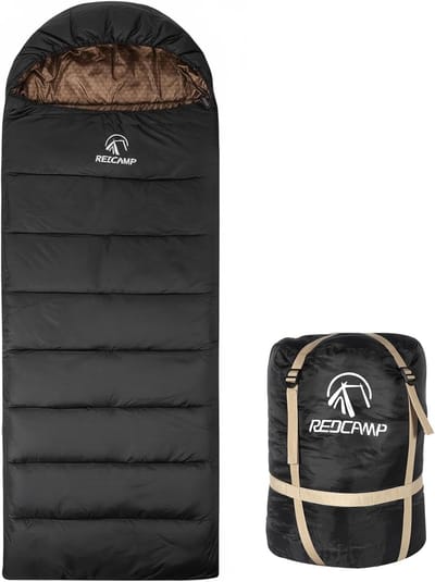 Katoenen Slaapzak - Dekenmodel Slaapzak - Kamperen en Reizen - XXXL Oversized Pasvorm - 220 x 84 cm - Zwart