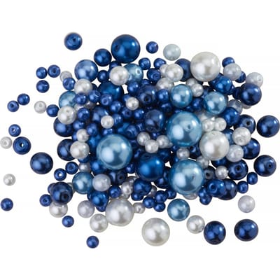 Glazen waskorrel mix, 65g - Blauw/Wit