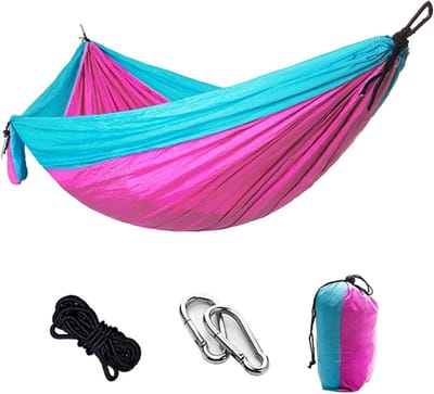 Campinghangmat 2 Persoons - Schommelbed Buiten - Ontspanning en Avontuur - Lichtgewicht Draagbaar - 270x140 cm - Groen