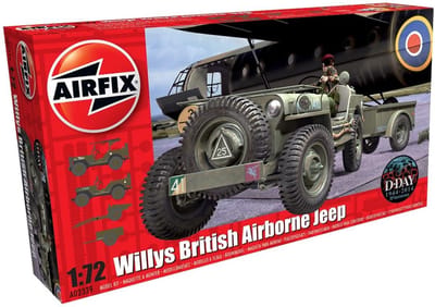 Airfix Modelbouwpakket Militaire voertuigen - 02339 Willys MB Jeep (British Airborne) Plastic - 1:72 - Modelbouw
