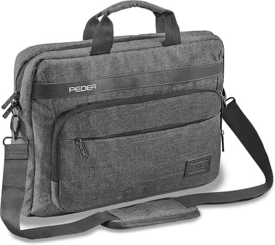 Stylische grijze laptoptas met tabletvak voor 17,3 inch notebooks