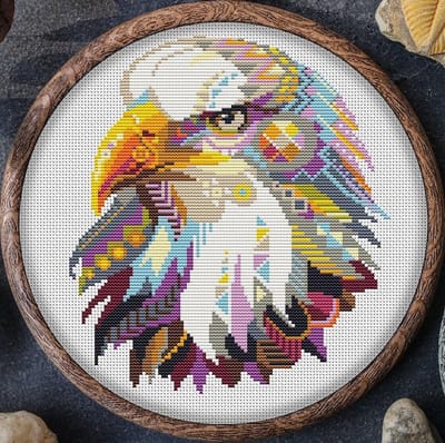 Borduurpakket MANDALA ADELAAR - awsome patterns - telpatroon om zelf te borduren