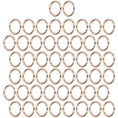 50 Pièces Anneaux Métalliques 15x3mm Matériau Fer Robuste Durable Multifonctionnel Exquis Anneaux O Métal Or or