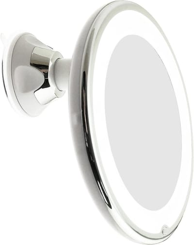 Vergrotende make-upspiegel met LED-verlichting en zuignap - 360 graden draaibaar