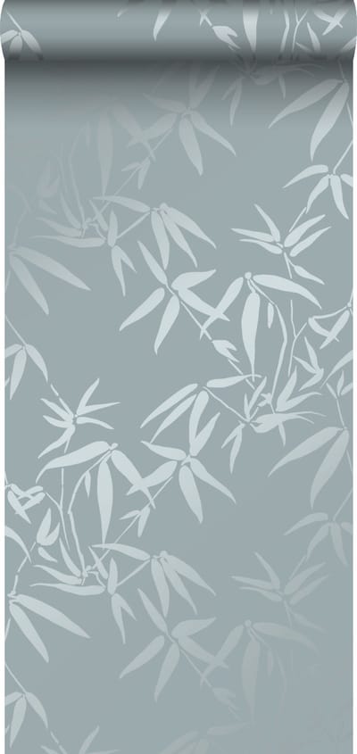 Origin Wallcoverings behang bamboe bladeren blauw - 347737 - 0,53 x 10,05 m