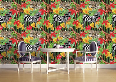 Zebra Pattern Photo Wallcovering