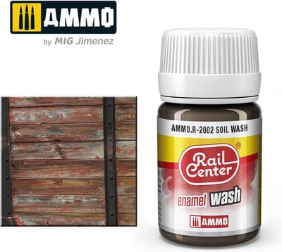 AMMO by Mig Jimenez Modelbouwdecoratie - MIG R2002 Rail Center - Soil - Enamel Wash - 35 ml Effecten potje